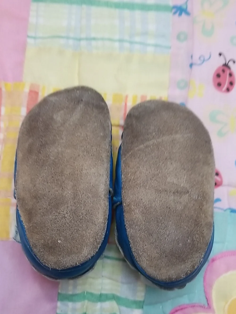 Robeez Blue Leather Baby Bird  Pediatrician Recommended Soft Soles 0-6 Months
